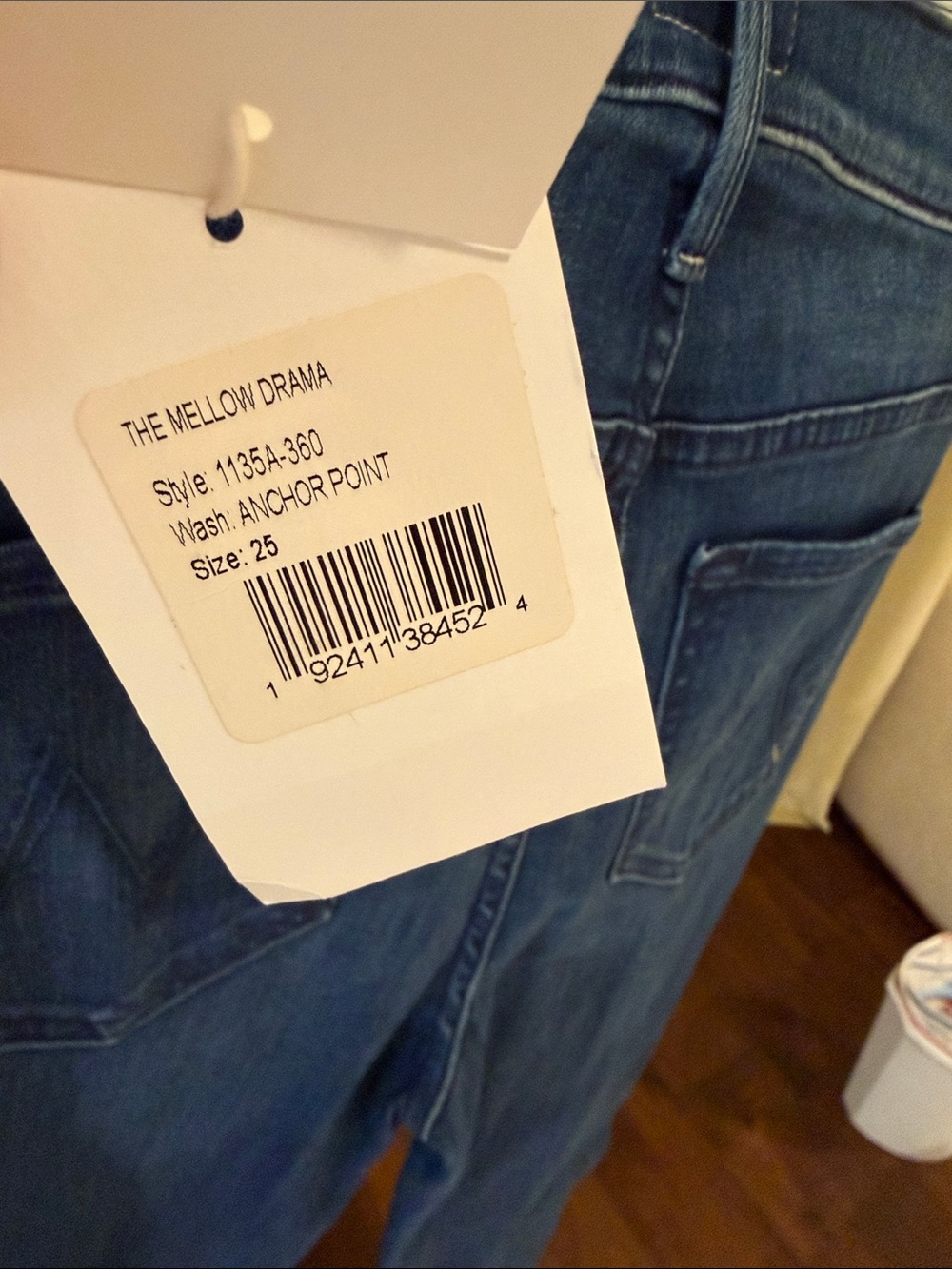 NWT - MOTHER - Women’s The Mellow Drama Jeans in Anchor Point - Size: 25 - Picture 7 of 8